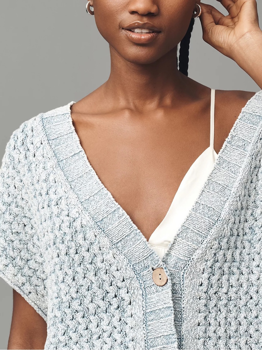 Anthropologie Pilcro Oversized Distressed Sweater Vest - Picture 3 of 6